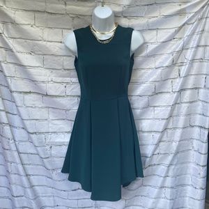 H&M Business Chic emerald aqua green blue sleeveless dress